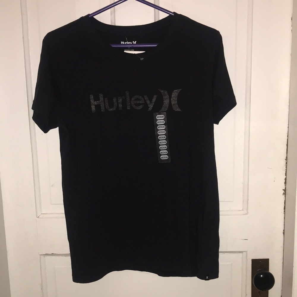 Black Women’s Hurley T-Shirt -Super Soft Logo Tee